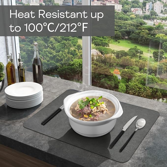 PU Leather Placemats Set of 6 Table Mats Heat Resistant Kitchen Place Mats - Image 5