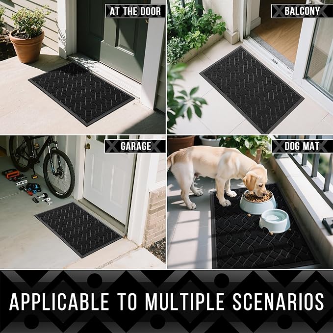 Yimobra Large Door Mat 47x24, All-Season Waterproof Doormat Outdoor Entrance - Image 6