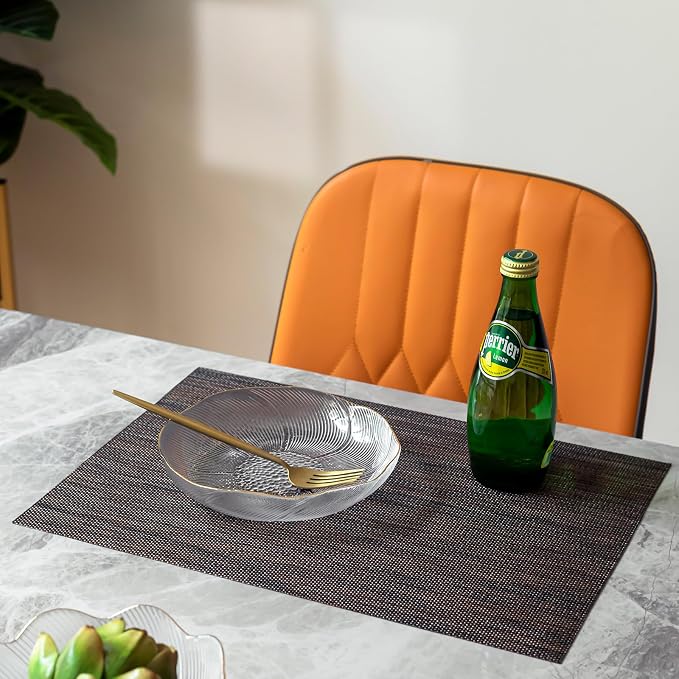 LEXMORE Placemats Set of 8 Vinyl/Plastic Woven Place Mats - Image 7