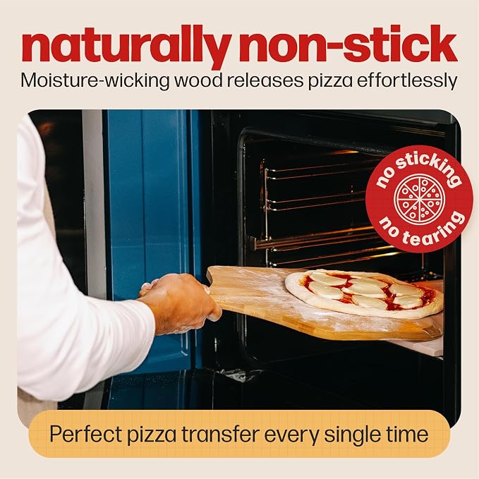 HANS GRILL Wooden Pizza Peel 12 Inch - Image 5
