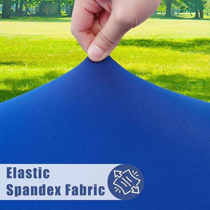 Spandex 8 Foot Rectangle Table Cloth 6 Pack, Elastic Fitted Tablecloths - Image 2