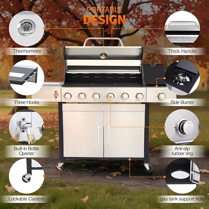 6-Burner Propane Grill - Image 7