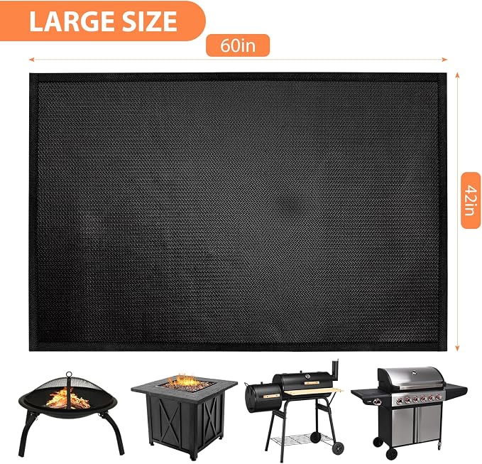 Large Under Grill Fire Pit Mats 42"x60" - Image 7