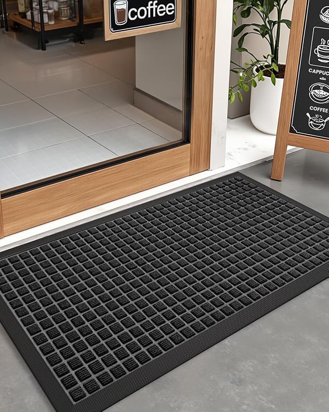 DEXI Front Door Mat Outside Entrance, 2x3 ft Rubber Entry Doormat Heavy Duty - Image 8