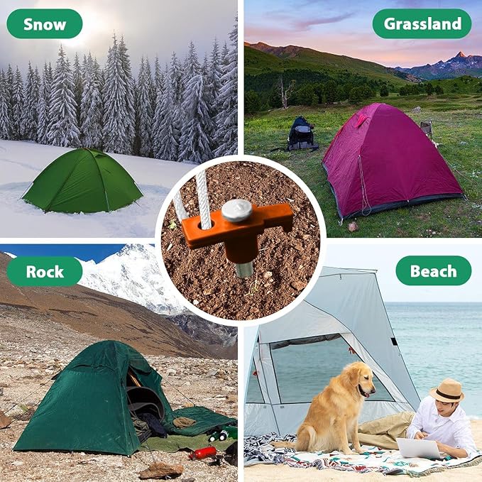 Eurmax USA Galvanized Non-Rust Camping Family Tent Pop Up Tent Stakes Ice Tools - Image 5