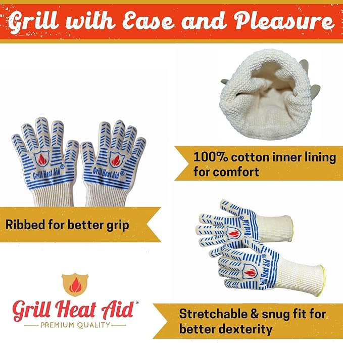 GRILL HEAT AID BBQ Grill Gloves 1472°F - Image 4