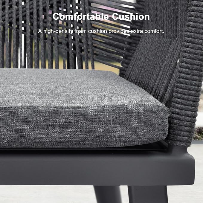 PURPLE LEAF Outdoor Patio Dining Set All-Weather PE Rattan Furniture Set - Image 3