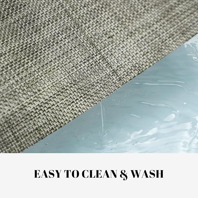 Placemats Set of 4 Vinyl/Plastic Woven Place Mats - Image 3