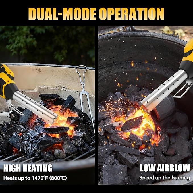 Cordless Electric Fire Starter for Dewalt 20V Battery, Charcoal Starter and - Image 4