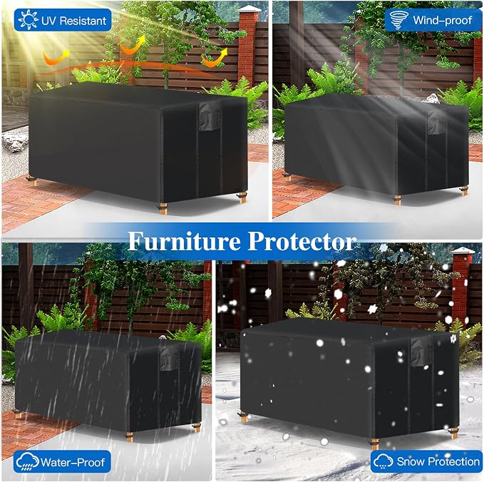 Fire Pit Cover Rectangular- Waterproof Firepit Cover Outdoor Fireplace Cover - Image 5
