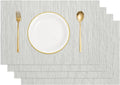 uxcell Faux Linen Placemats, 12x18 Inch Heat Resistant Place Mats Machine by uxcell