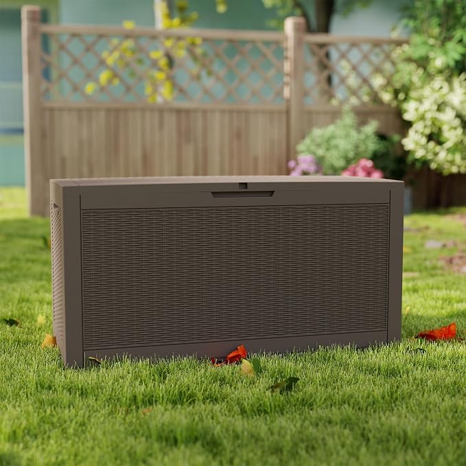 100 Gallon Outdoor Storage Box Waterproof, Resin Deck Boxes - Image 6