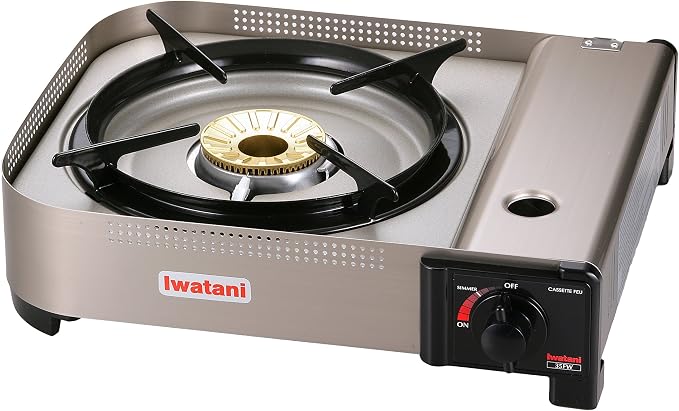 Iwatani 35FW Single-Burner Butane Portable Cooktop Indoor & Outdoor Cooking - Image 4