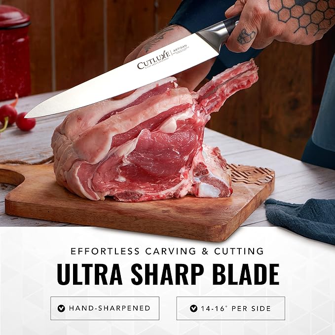 Cutluxe Turkey Carving Knife Set – Carving Fork & Knife - Image 6
