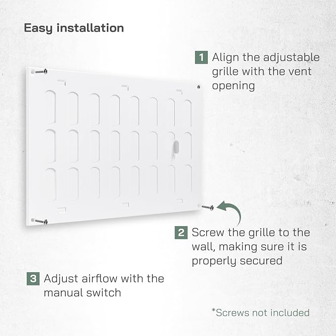 Vent Systems 12" x 8" Inch White Metal Vent Cover - Image 4