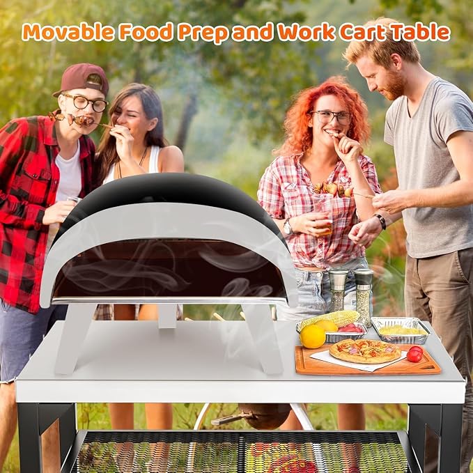 Pizza Oven Table for Ooni, Outdoor Grill Table for Ooni Pizza Oven Accessories - Image 2
