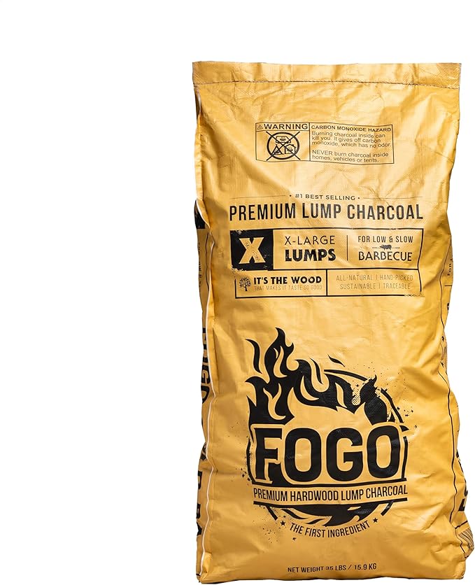 FOGO Super Premium Hardwood Lump Charcoal, Large Sized Lump Charcoal - Image 2