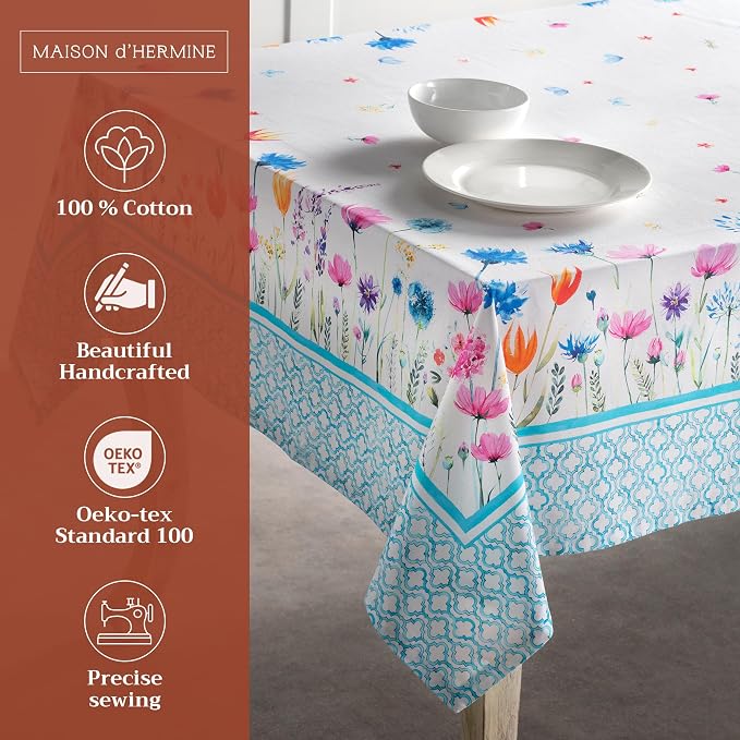 Maison d' Hermine Table Cloth Rectangle Table 100% Cotton 60 x 120 Inches - Image 2