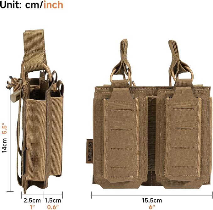 EXCELLENT ELITE SPANKER Tactical Open-Top Single/Double/Triple Molle Mag Pouch - Image 2