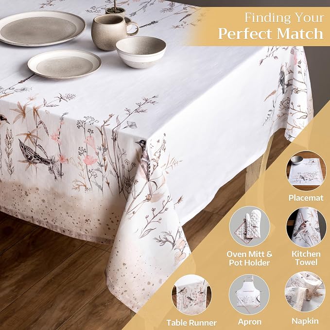 Maison d' Hermine Table Cloth Rectangle Table 100% Cotton 60 x 108 Inches - Image 5