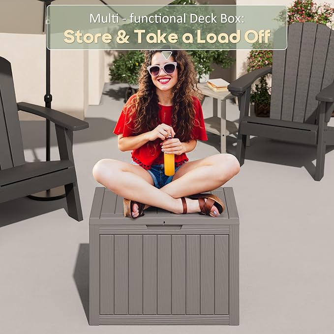 KAMABOKO 45 Gallon Outdoor Storage Box, All-Weather Deck Box - Image 7
