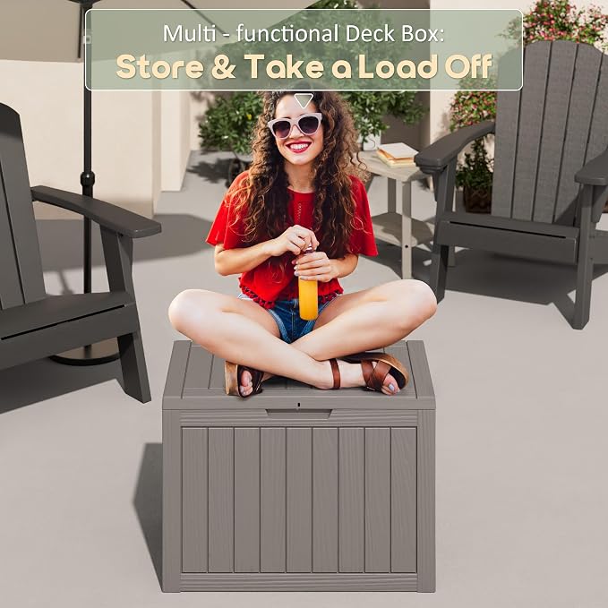40 Gallon Outdoor Storage Deck Box Waterproof, Garden Tool, Backyard Cushion - Image 4