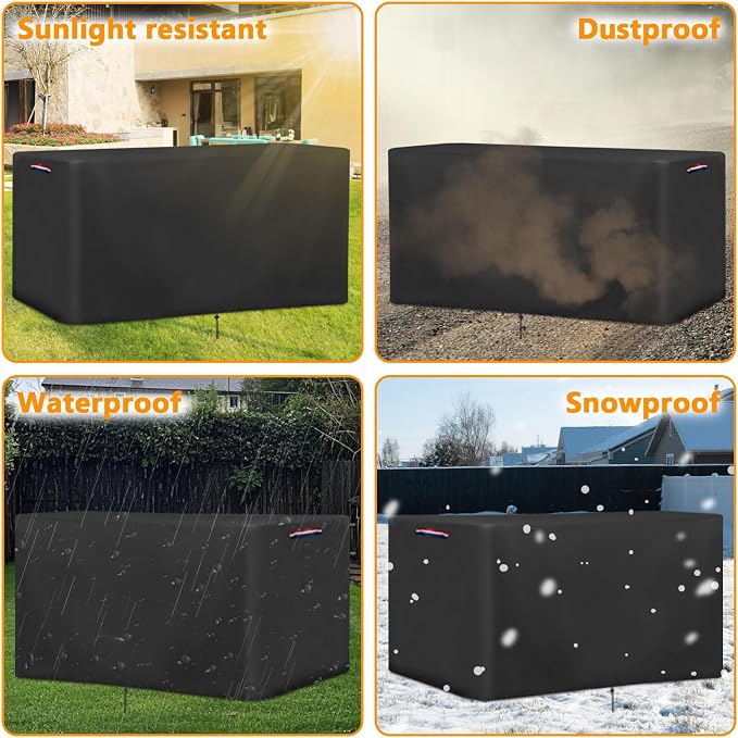 Outdoor Storage Deck Box Cover for Rubbermaid Cabinet, Waterproof Outdoor - Image 6