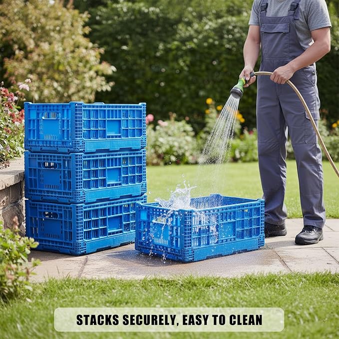 Collapsible Storage Bin/Crates，52L Foldable Baskets, Storage Baskets and Bins - Image 5