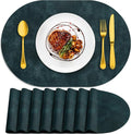 ADRIMER Placemats, Heat Resistant Oval Placemats Set of 8 Washable 12 x 17 Inch by Adrimersdreamistobeanindispensablecompanioninyourlife