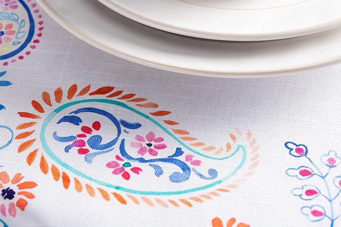 Maison d' Hermine Table Cloth Round Table 100% Cotton 63 Inches Tablecloth - Image 8