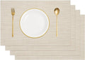 uxcell Faux Linen Placemats, 12x18 Inch Heat Resistant Place Mats Machine by uxcell