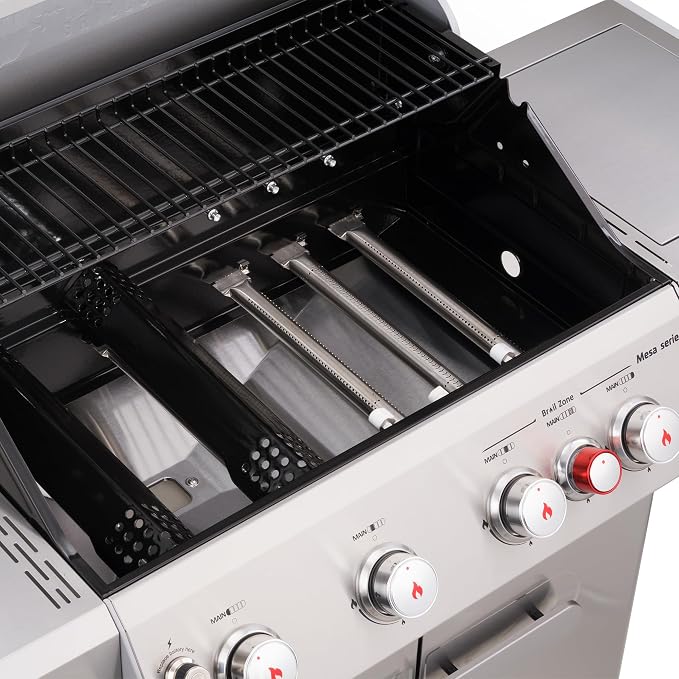 Monument Grills Outdoor Barbecue Stainless Steel 4 Burner Propane Gas Grill - Image 8