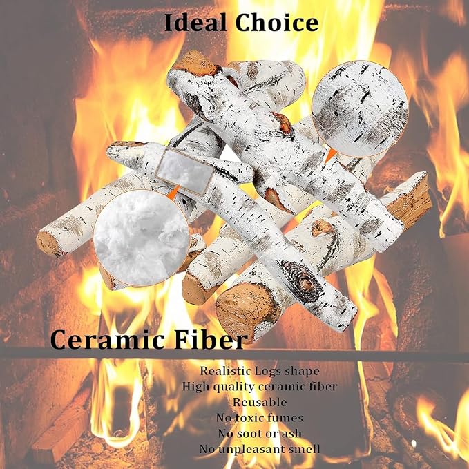Gas Fireplace Logs, Fake Fireplace Logs Fireplace Decor, Gas Logs - Image 5
