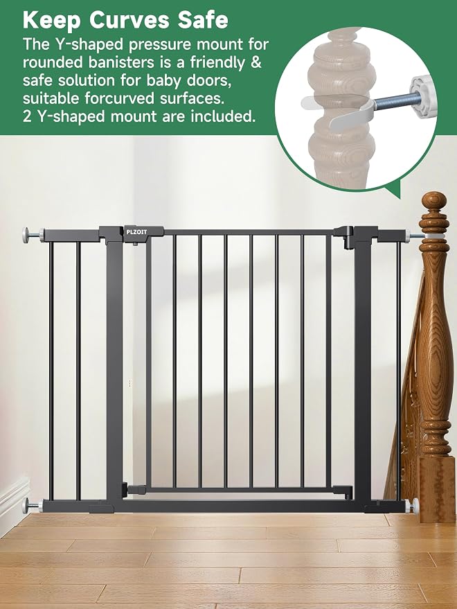 29.5-46" Extra Wide Baby Gate for Stairs, Dog Gate for Doorways, Walk Thru Auto - Image 8