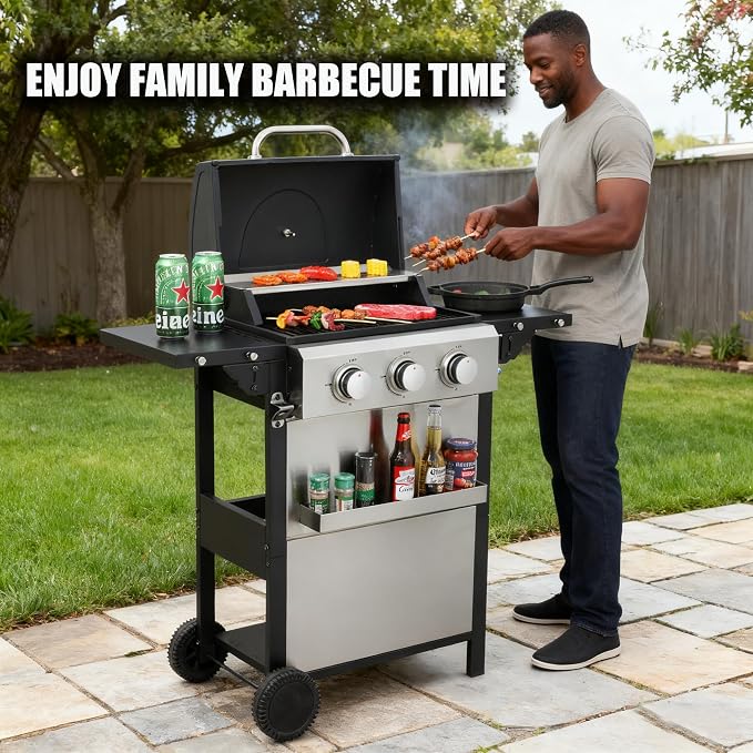 3-Burner Propane Gas BBQ Grill - Image 4