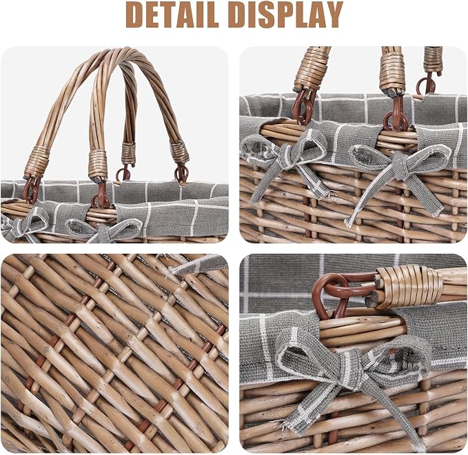 G GOOD GAIN Oval Picnic Basket - Image 2