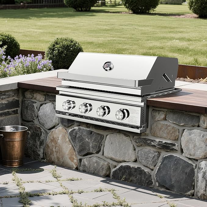 Premium Built In 4 Burner Propane Gas Grill, ALL-Thickened 304 Stainless Steel - Image 8