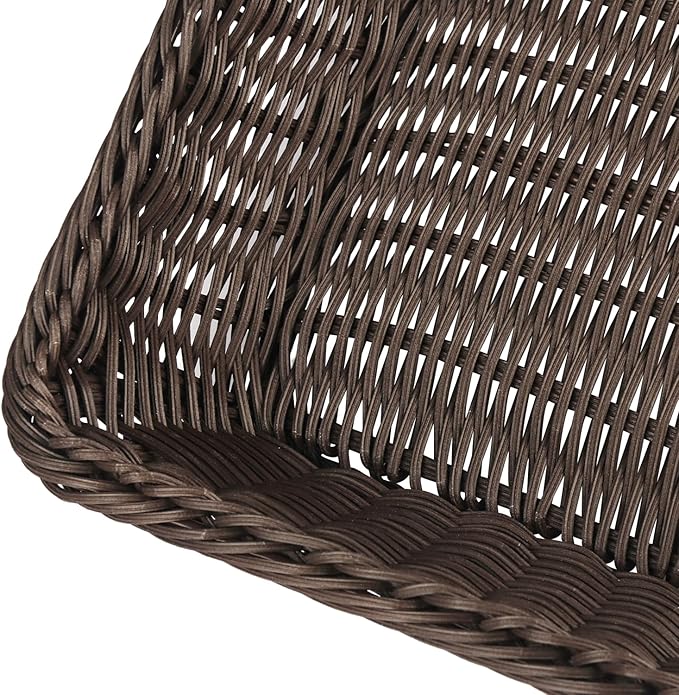 5 PCS 13.8x9.8 Inch Wicker Bread Basket, Woven Serving Basket, Tabletop Food - Image 3