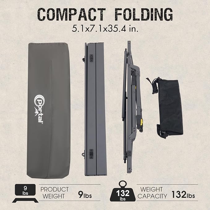 PORTAL Outdoor Folding Portable Picnic Camping Table - Image 8