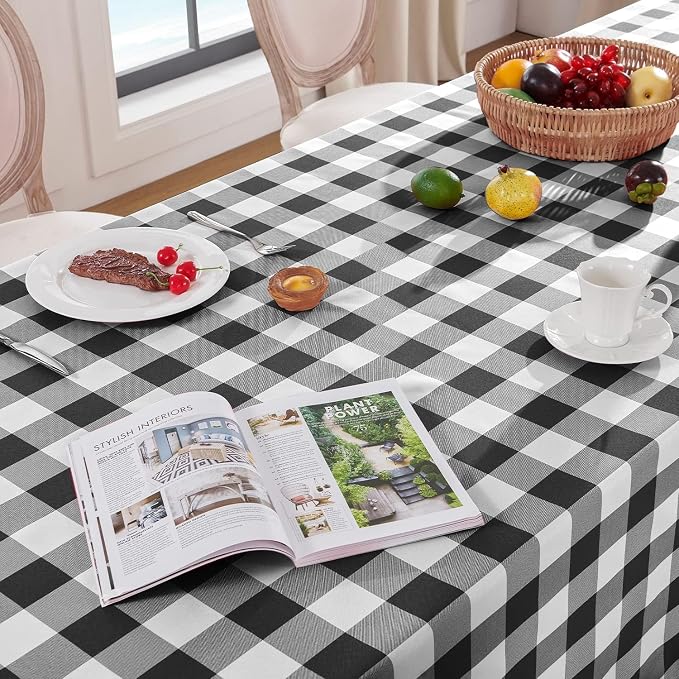 Softalker Gingham Checkered Tablecloth Rectangle - Image 3