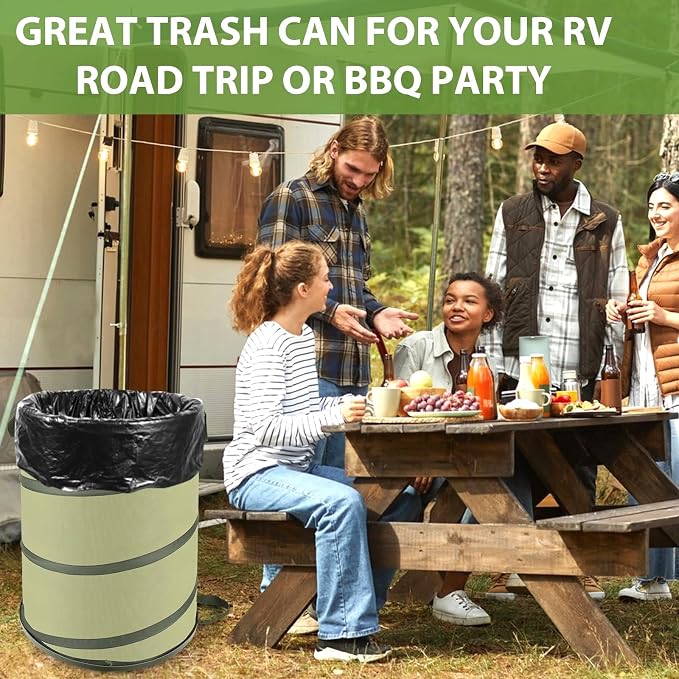 YUDI & GARDEN 45 Gallon Hard Bottom Collapsible Garden Bag, Collapsible Trash - Image 2