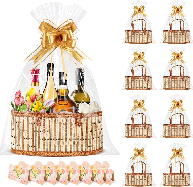 Orchidleaf 8 Set Baskets for Gifts Empty, Gift Empty Bamboo Basket Large by Unknown