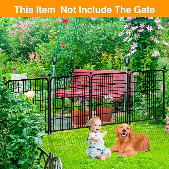 Doorless Animal Barrier Fence, 40in 14 Panels Total 31 Ft, Garden Fences and - Image 5