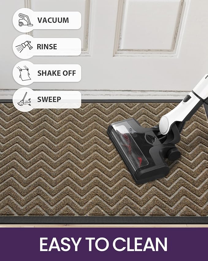 DEXI Front Door Mat Outside Entrance, 17x29 Rubber Entry Doormat Heavy Duty - Image 3