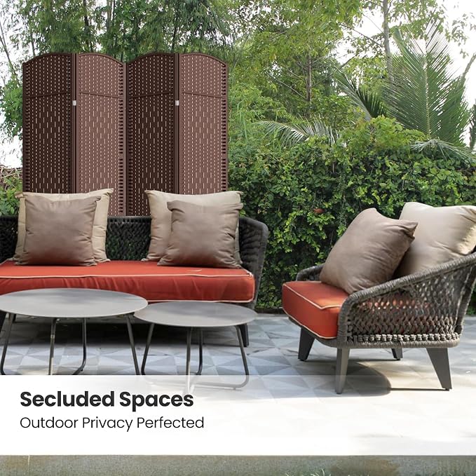 4 Panel Room Divider, 6Ft Folding Privacy Screen, Tall - Image 5