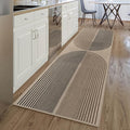 Easy Jute Rainbow Runner Rug, 2.6x8 Washable Rugs Runner by Rugalia
