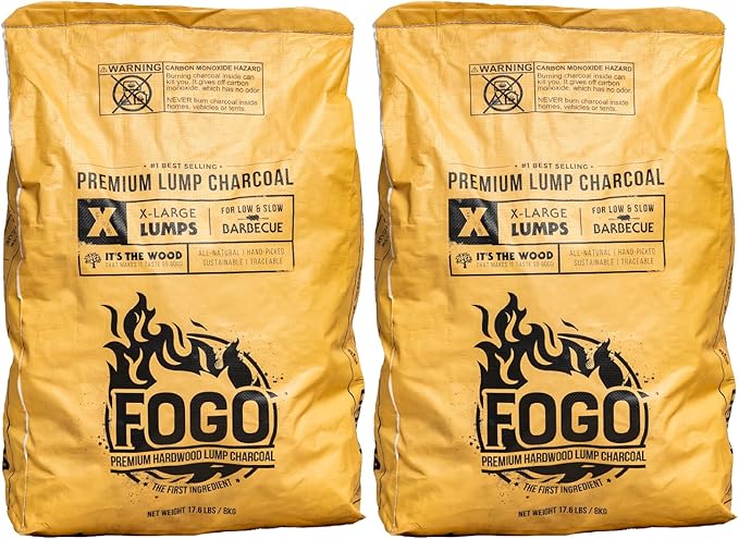 FOGO Super Premium Hardwood Lump Charcoal, Large Sized Lump Charcoal by FOGO