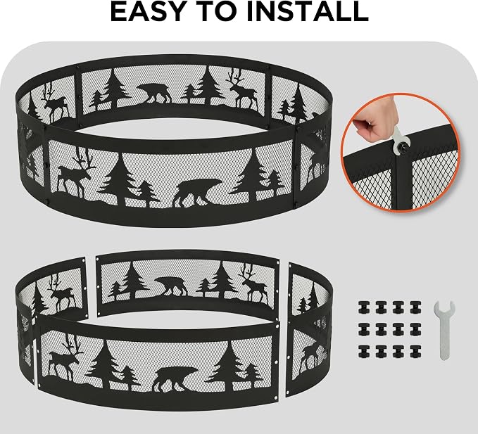 Red Mountain Valley 36 Inch Fire Pit Ring - Image 6