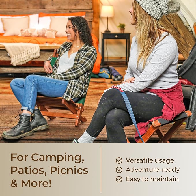 BYER OF MAINE Pangean Folding Stool – Canvas Camp & Wood Camp Stool - Image 6