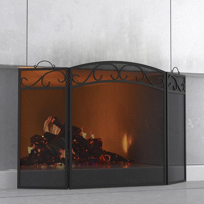 Fire Beauty Fireplace Screen 3 Panel - Image 2